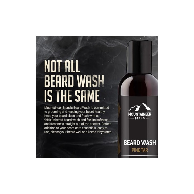 Mountaineer Brand 100% Natural WV Pine Tar Beard Wash (8