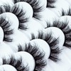 Leipple False Eyelashes, 7 Pairs, 8D Artificial Eyelashes Set, Reusable
