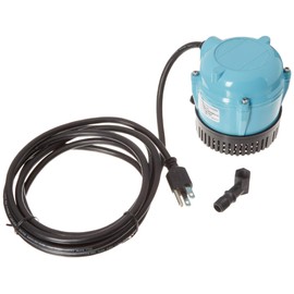 Little Giant 1-AT 115-Volt, 1/200 HP, 170 GPH Small Submersible Permanently Oiled Pump for Fountains, Water Displays and Air Conditioners, 10-Foot Cord, Blue, 500286
