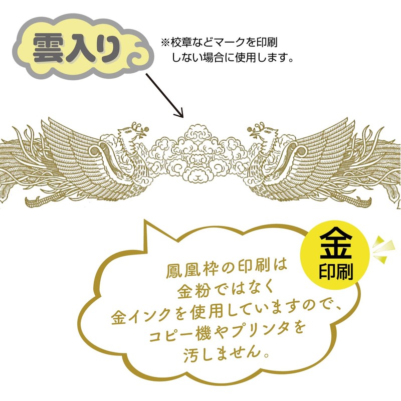 SASAGAWA 10-1651 Mini Award Paper for Printers, White Background, A5