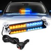 Nilight 12LED Traffic Advisor Strobe Light Bar Amber Blue Emergency
