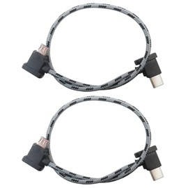 BSDLIET Upgraded 2-Pack Nylon-Skin30cm/11.8inch Charging Data Transfer Cable Wire for DJI Mavic Air 2 Drone Remote Controller RC Type-C for USB Android