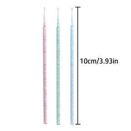 Disposable Crystal Eyelash Swabs, 100 Pcs Multicolor Disposable Lash Micro Brush for Eyelash Extension, Recorrect Eye Makeup, Cleaning Eye, Mascara Wands(Mixed Color)