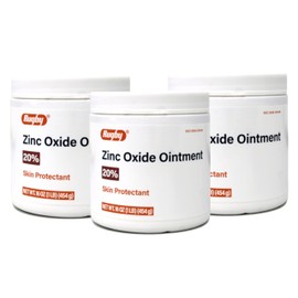 Rugby Zinc Oxide Ointment Skin Protectant - 20% - 16 Oz (1lb) (454 g) - 3 Pack