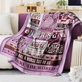 JTUOW Nurse Gift - Nurse Week Appreciation Gifts for Women - Nursing Blanket 60x50in - Graduation for Nursing Student - NP RN Nurses Practitioner Presents
