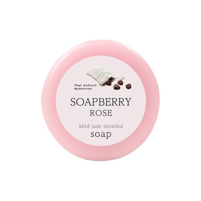 Koho Soapberry Soapberry Soapberry Soap, Rose, 3.3 oz (95 g)