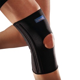 Verstärkte Neopren-Kniebandage von Thuasne Sport - Schwarz - Größe XL