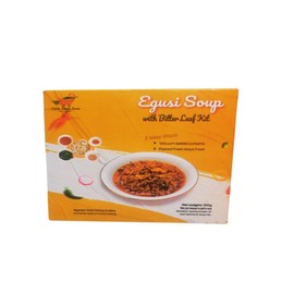Egusi | Egusi Soup Kit | Soup Mix with Ground Melon Seeds, Dried Spinach, Chilli and African Spices | Pack of 2 boxes | Meal for 5 | Nigerian West African Meal
