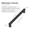 Redunest Cabinet Pulls Matte Black Cabinet Handles Square Drawer Pulls,