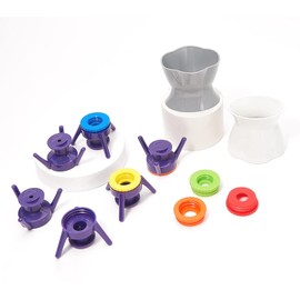 Flip-it! Super Set Universal Bottle Emptying Kit - Maximize Every Drop with Flip-It! 6 XL Base Caps, 6 Adapters, and 2 Flip Top Bottle Stands (Bright)