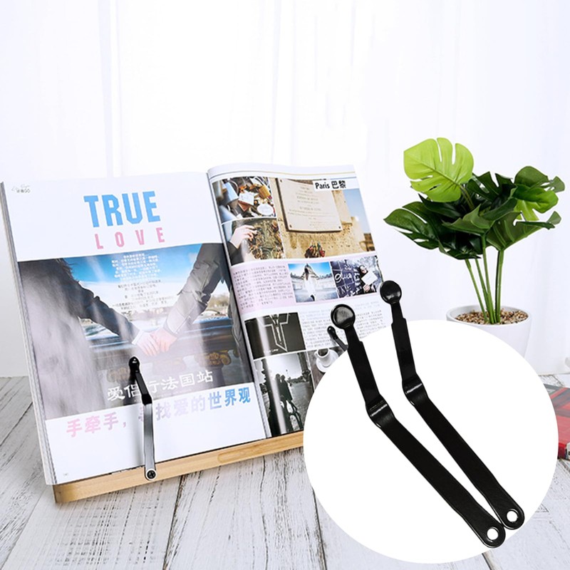 XMHBG 6 Pack Book Page Holder Clips with Torsion Spring