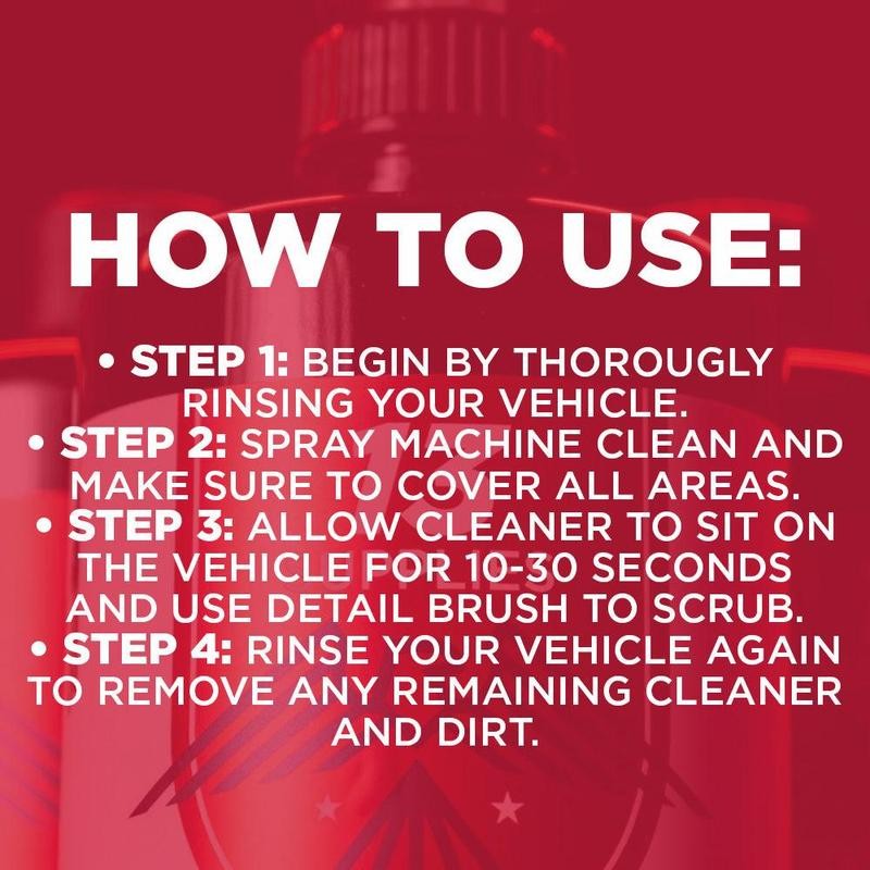 13 Supplies Machine Clean: All purpose cleaner, Wheel, Tire &