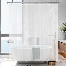 YISURE Stall Frosted Shower Curtain Liner 60x76'', Half Size PEVA Bathroom Shower Curtain, Vinyl Waterproof Shower Liner for Single Stand UP Bath Shower Room