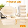 Oval Banneton Bread Proofing Basket Pack of 6, Mini Sourdough