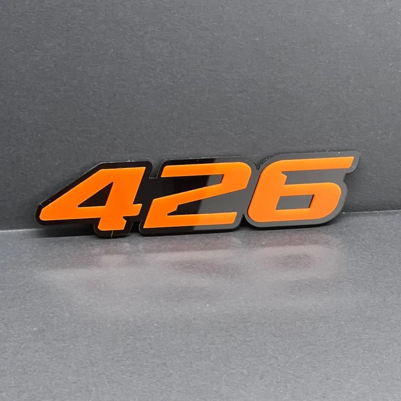 Emblem Badge 2x Orange Black 426 Hemi Emblems 426 Side