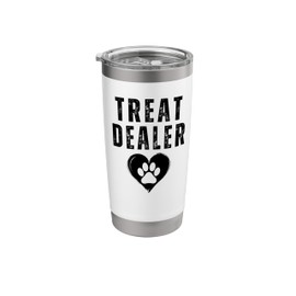 Funny Humor Dog Treat Dealer Dog Owner Dog Treats Dog Lover Stainless Steel Insulated Tumbler