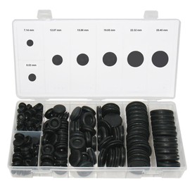 Comprehensive Rubber Plug Assortment Closed Design Set Sheet Plug Set Sealing Plugs Rubber Membrane Set Body Diaphragm Plastic Plugs Blanking Plugs Made of NBR 190 Pieces