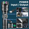 unumac Super Bright LED Flashlight Rechargeable Tactical 30W LED Work