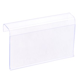 sourcing map Pack of 30 L-Shape Label Holders 80 x 60 mm Transparent Plastic for Wire Shelving