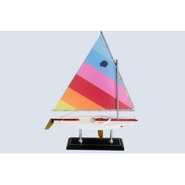 LK Wooden Sunfish Model Sailboat Decoration 16"-2