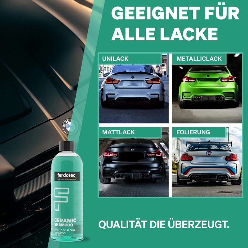 FERDOTEC Ceramic Car Shampoo (750 ml) - 2-in-1 Car Shampoo