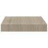 2pcs Oak 9.1"x9.3"x1.5"MDF Floating Wall & Display Shelvescolor: Brown Color