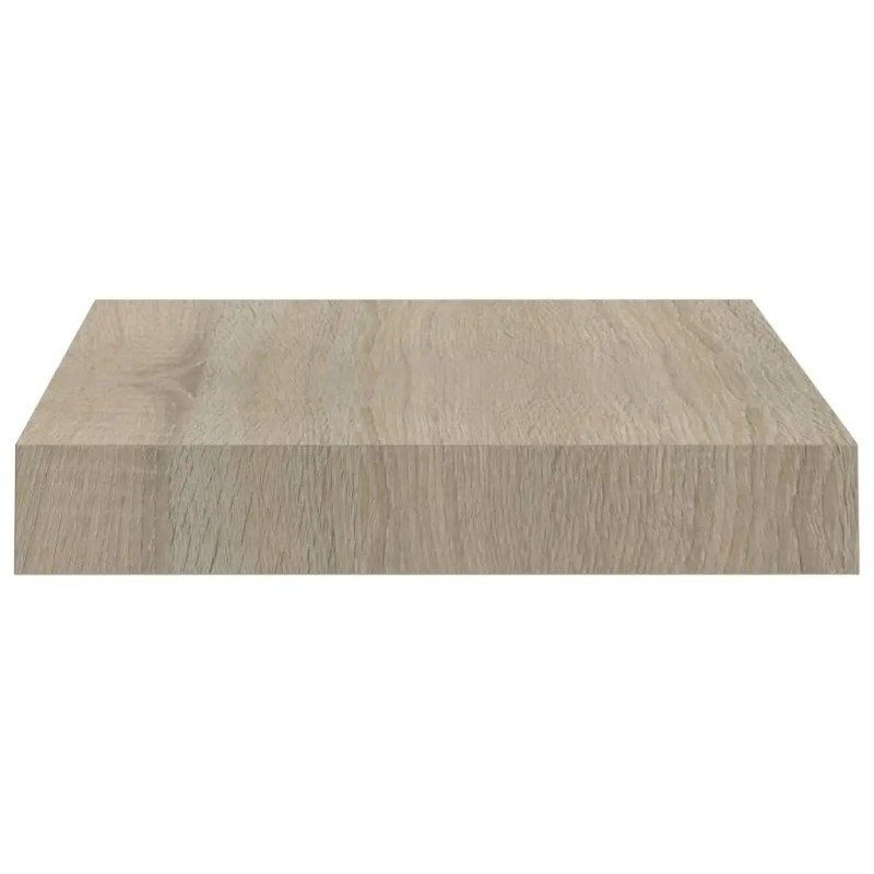 2pcs Oak 9.1"x9.3"x1.5"MDF Floating Wall & Display Shelvescolor: Brown Color