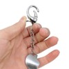 com-four® Set of 2 Metal Key Rings with Carabiner for