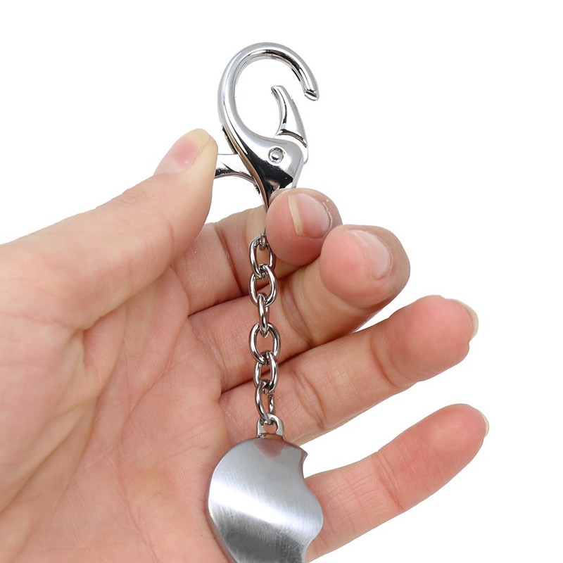 com-four® Set of 2 Metal Key Rings with Carabiner for