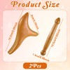 Alrhso 2 Pcs Wood Body Massager Foot Massage Stick Tool