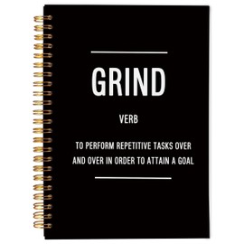 Ecezatik Grind Definition Motivational Notebook Journal, Inspirational Office Gifts for Coworkers Women Men, Entrepreneur Gifts, Inspiring Work Spiral Notebooks 5.5x8.3 Inch