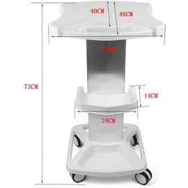 Beauty Equipment Cart Beauty Rolling Trolley Cart Equipment Mobile Salon Spa Service Instrument Multi-Purpose Aluminum Alloy Barbershop Trolley Cart with Wheels and Tray(White)