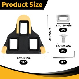 2 Bicycle Cleats Compatible with SPD-SL Cleats, Bicycle Shoe Screws Set Made of Metal Material, High Quality and Durable, Suitable for 3-Hole Shoes, Indoor Outdoor Road Bike Accessories