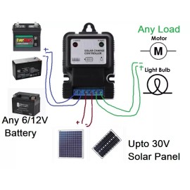 Unbranded Car Auto SLA UPS 12V 6V Battery Solar Charge Controller Module Regulator PWM