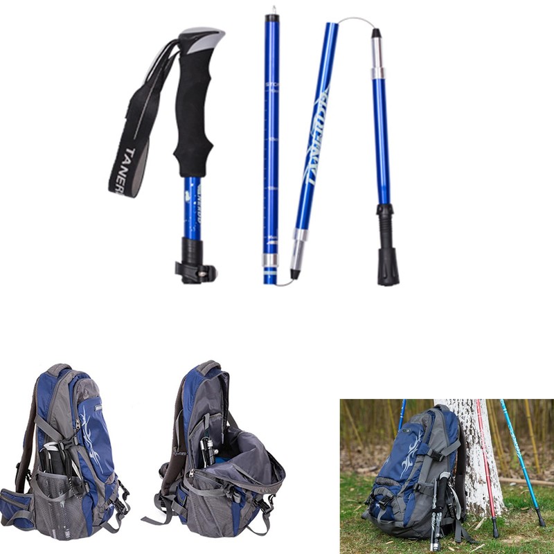ThreeH 2 Pack Hiking Poles Foldable Trekking Poles Exercise Travel