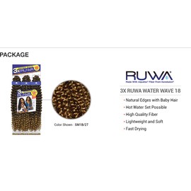 MULTI PACK DEALS! Sensationnel XPRESSION 3X Ruwa Pre-Stretched Braids Water Wave 18" (2-PACK, 1B)