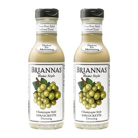 BRIANNAS - Home Style Champagne Vinaigrette Dressing – Fine Salad Dressing made with Premium Ingredients - Gluten Free & Kosher Dressing - 12 oz. Bottles - 2 Pack