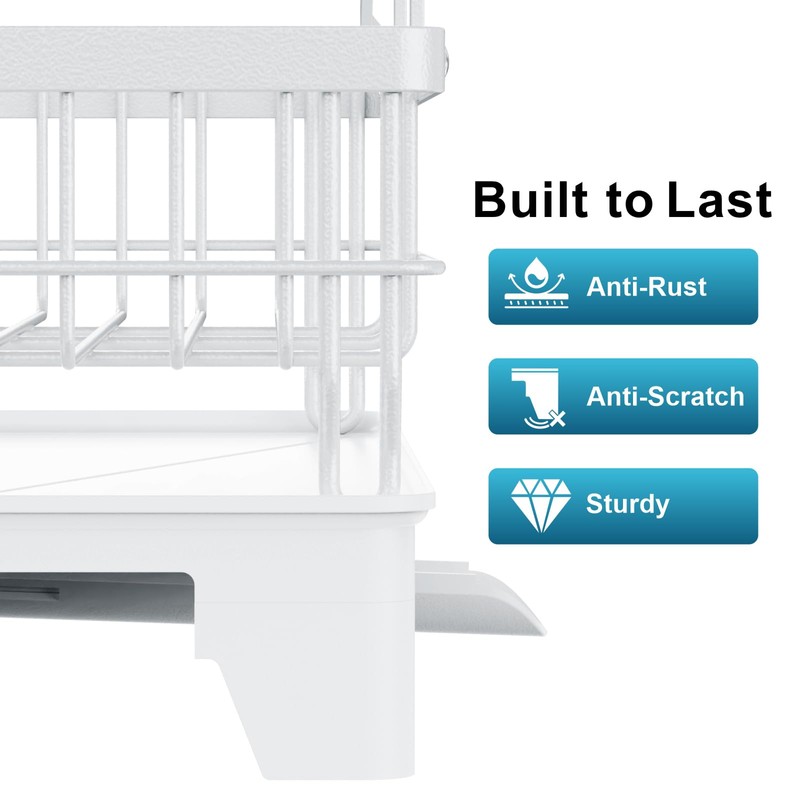 GSlife Large Dish Drying Rack - Extendable 2-in-1 Dish Racks
