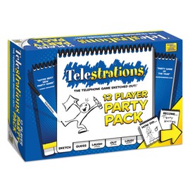 USAopoly Telestrations Party Pack 12 Player | 600 New Phrases to Sketch | Board Game | A Fun Family Game for Kids and Adults | Family Game Night Just Got Better | Telephone Game Sketched Out, Multi-colored
