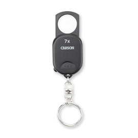 Carson Clip and View Pop-Up Retractable 7X Aspheric Keychain Magnifier (GN-70)