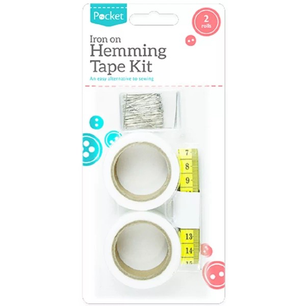 Pocket Fabric Hemming Tape Fusion Set Iron On Web Roll