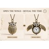 Vintage Owl Pocket Watch Necklace for Everyday Style – Opening