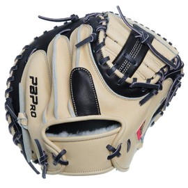 PBPRO Elite 29” Baseball Catcher's Training Glove – Professional Used Catcher’s Glove Trainer Camel & Black Colorway
