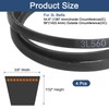 sourcing map 4 Pcs 3L560 Classic Wrapped Rubber V-Belt, 56"(1422mm)