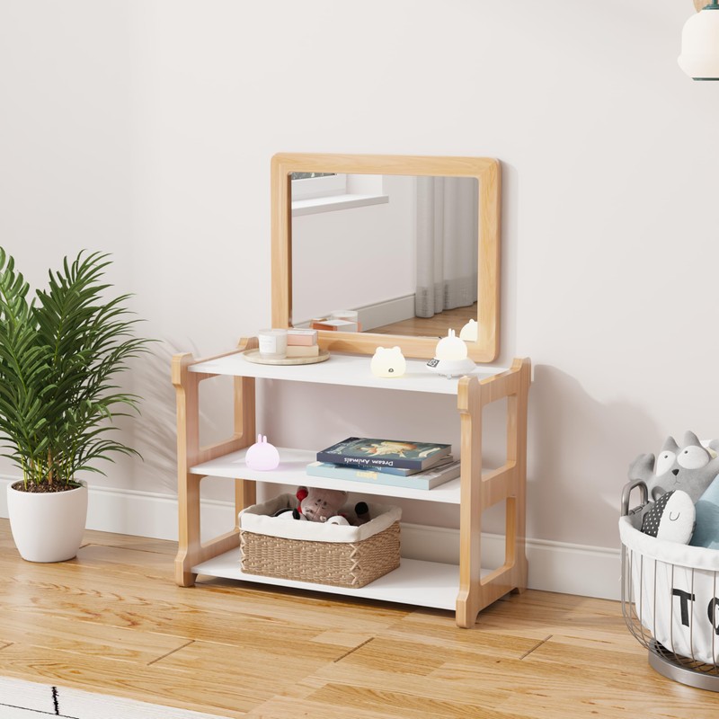 Ogears Montessori Baby Pull Up Bar, Montessori Small Mirror is