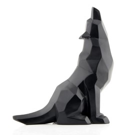 Wisifayardin Black Wolf Howling Wolf Figurine Statue for Home Decor