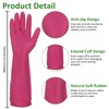 WATUNID 3 Pairs of Household Gloves, Long Rubber Gloves, Reusable