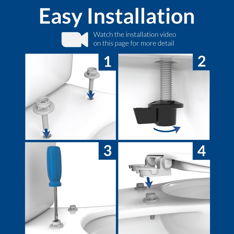 Bemis 500EC Durable Wood Toilet Seat with Easy Clean Hinges,