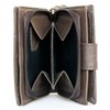 Women's Dark Bown Genuine Leather Wallet Without Any Logos or