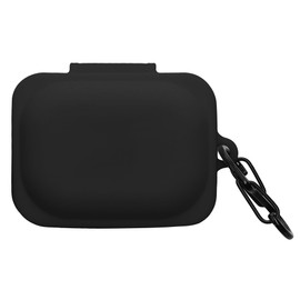 kwmobile Silicone Cover Compatible with CMF by Nothing Nothing Ear (a) - Case Cover Stick-On Skin with Clip - Black